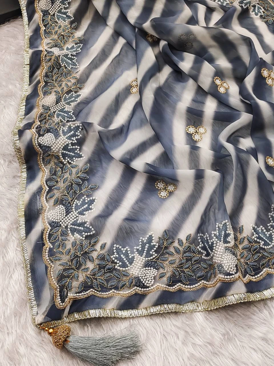 Vardan Ethnic Bt-1232 Georgette Wholesale Fancy Sarees Catalog — Wholesale Sarees, MPA wholesale from Surat — view 9